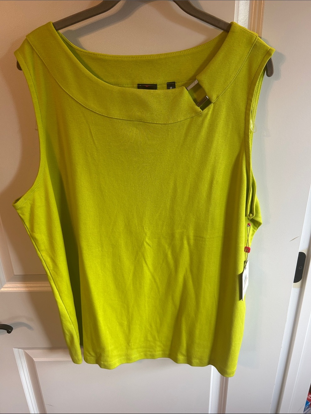 Rafaella lime green tank with silver detail 0100